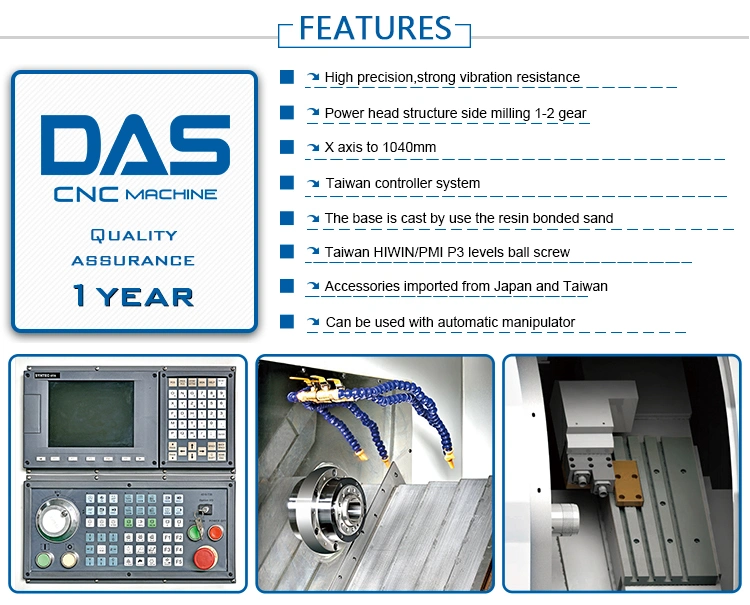 Ds-6ls Semi-Automatic CNC Lathe Machine with Ball Screw/Rollert Screw